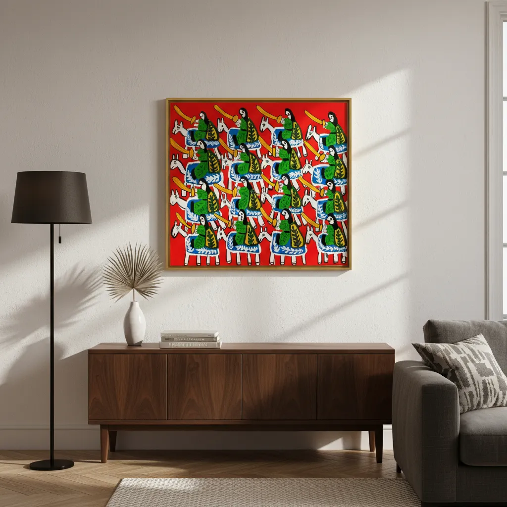 Poteiro gravura Cavalhada I - Image 3