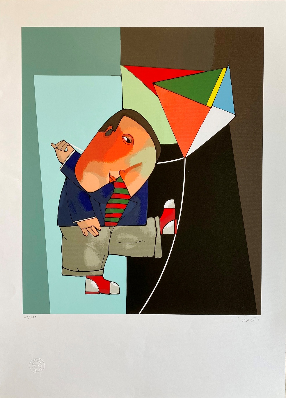 Inos Corradin gravura Soltando Pipa 3