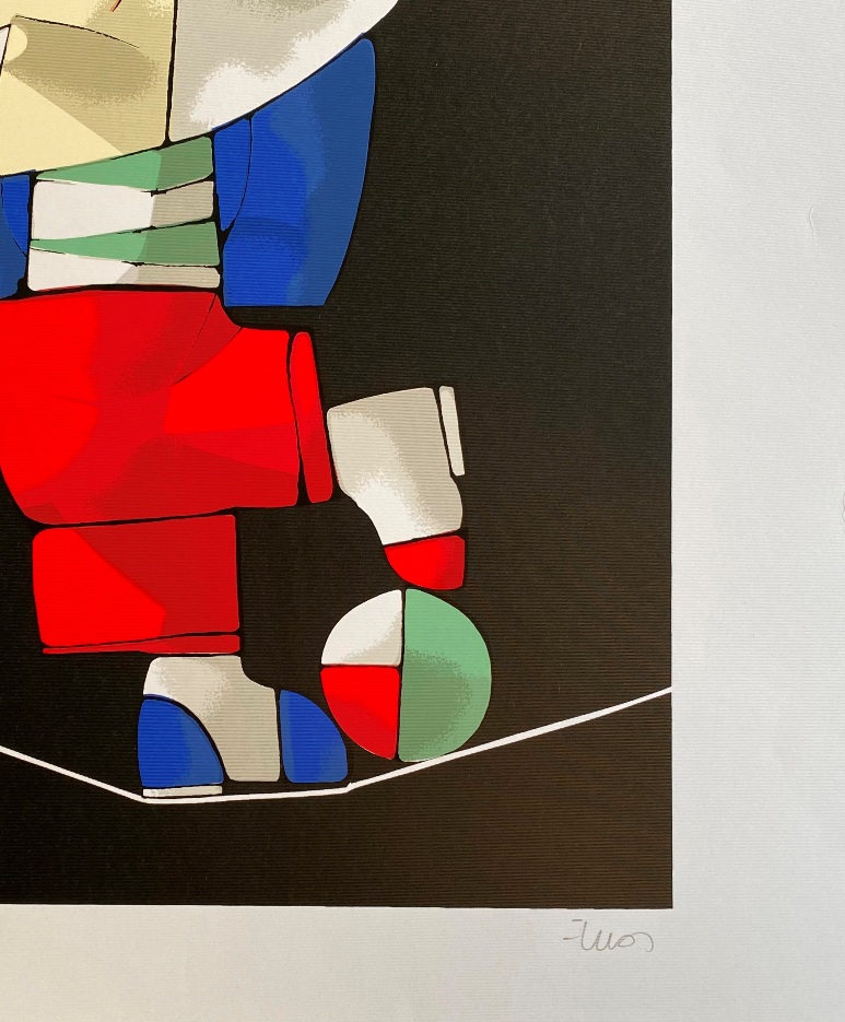 Inos Corradin gravura Equilibrista 7 assinada pelo artista - Image 2