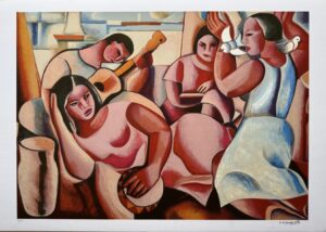 Di Cavalcanti serigrafia Serenata