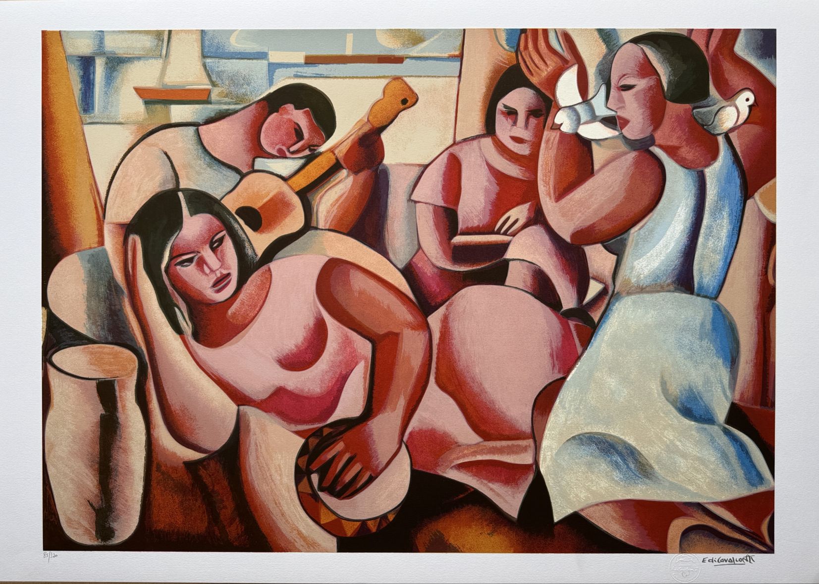 Di Cavalcanti serigrafia Serenata