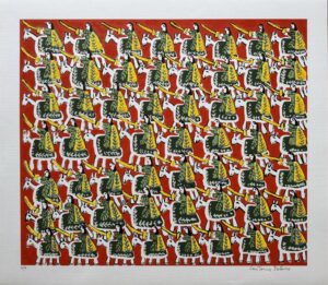 Antônio Poteiro serigrafia Cavalhada