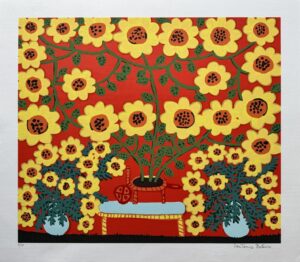 Antônio Poteiro serigrafia Vaso de flores