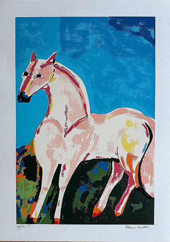 Aldemir Martins Serigrafia - Cavalo Rosa