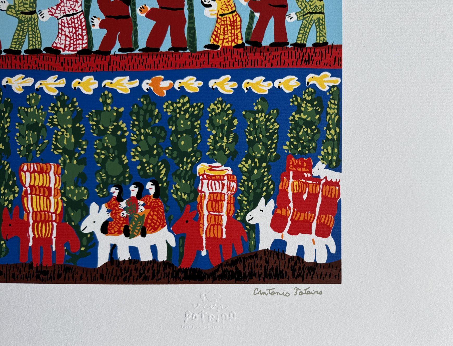 Antônio Poteiro serigrafia Retirantes 2 - Imagem 2