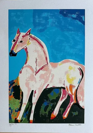 Aldemir Martins serigrafia Cavalo Rosa
