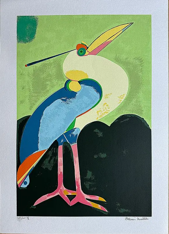 Aldemir Martins serigrafia Pássaro 7