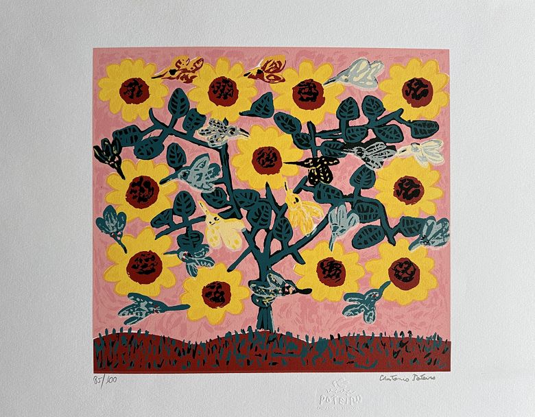 Antônio Poteiro serigrafia Beija-flores