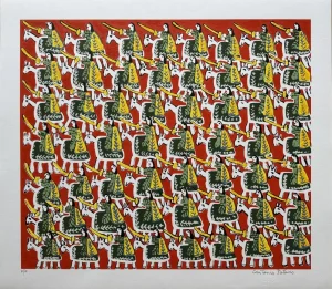 Antônio Poteiro serigrafia Cavalhada