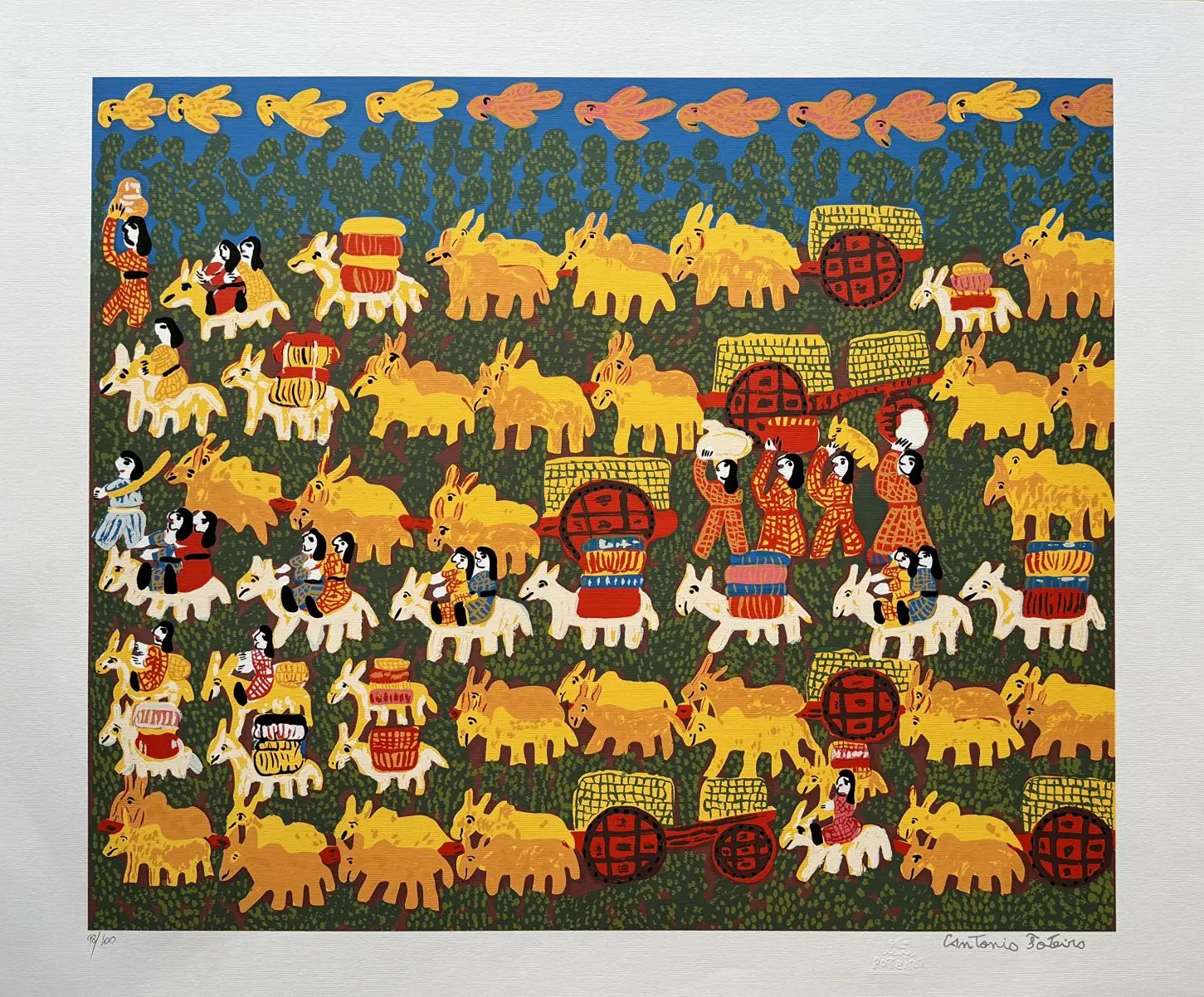 Antônio Poteiro serigrafia Retirantes