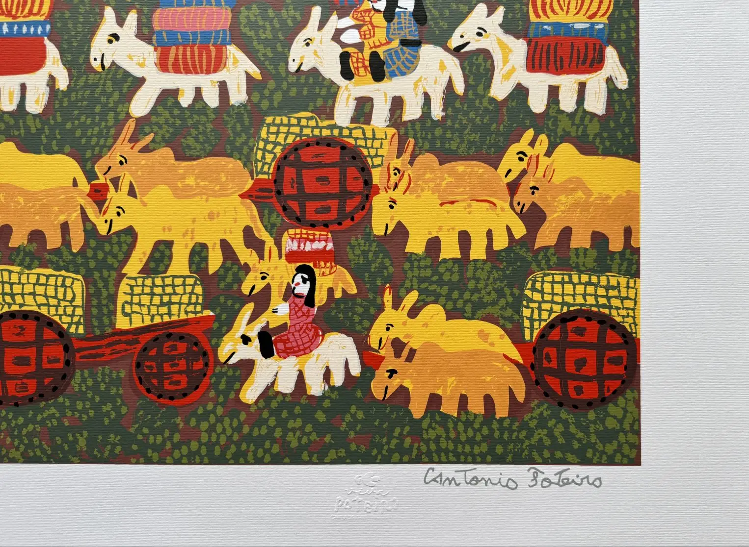 Antônio Poteiro serigrafia Retirantes - Imagem 2
