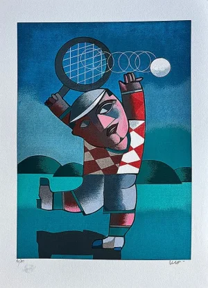 Inos Corradin serigrafia Tenista
