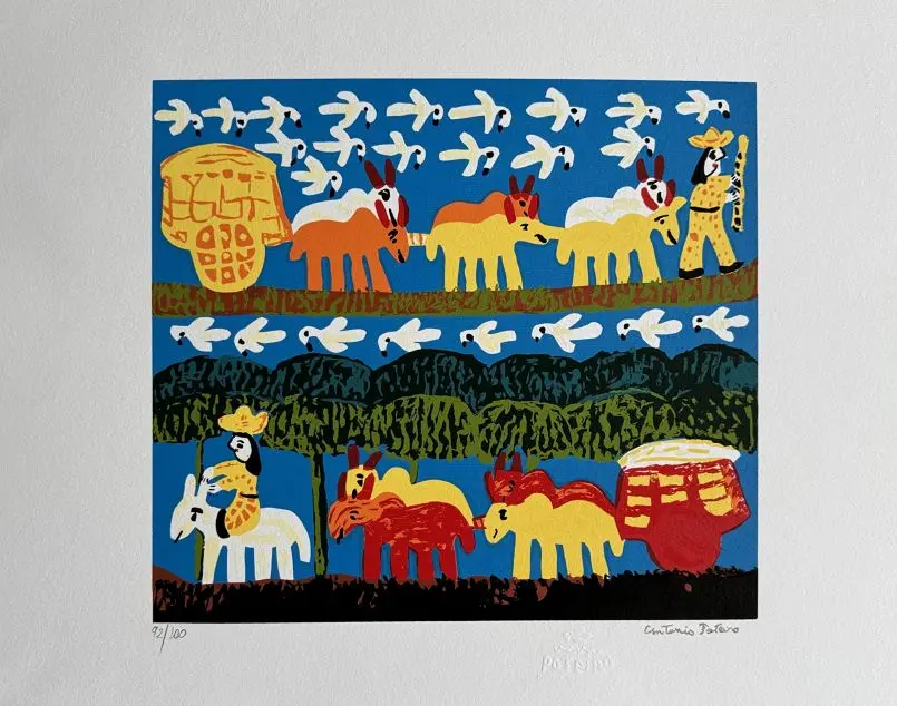 Antônio Poteiro serigrafia Colheita