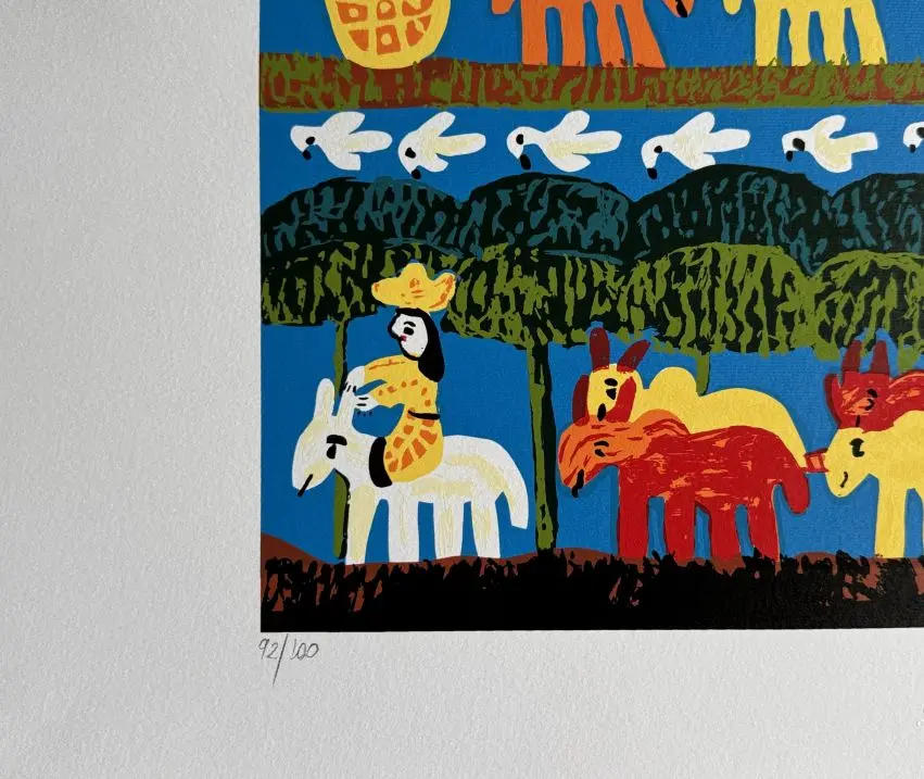 Antônio Poteiro serigrafia Colheita - Imagem 2
