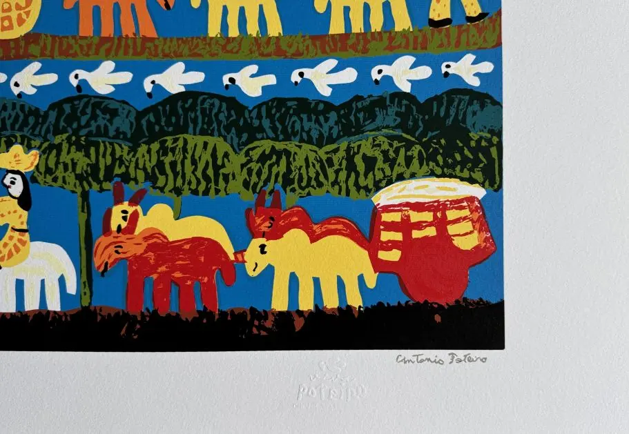 Antônio Poteiro serigrafia Colheita - Imagem 3