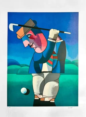 Inos Corradin serigrafia Golfista
