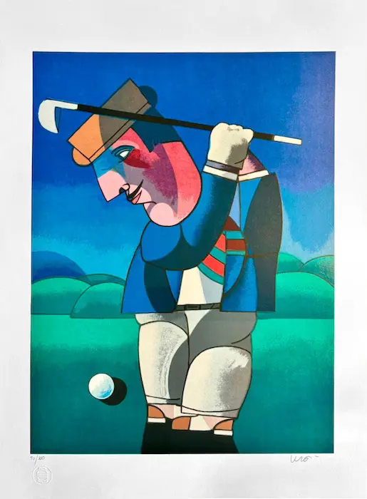 Inos Corradin serigrafia Golfista