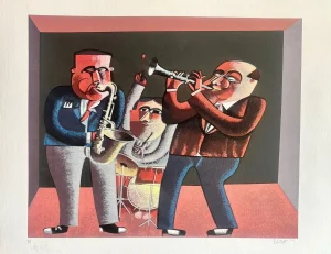Inos Corradin serigrafia Jazz Band 1